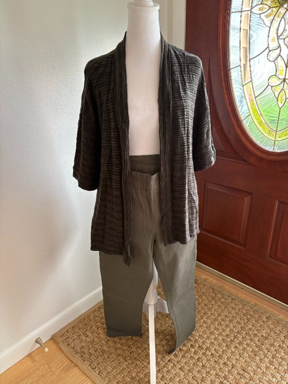 West Bound Petite Women's Cardigan Style Top PS & Pull On Pants P6 Set of 2